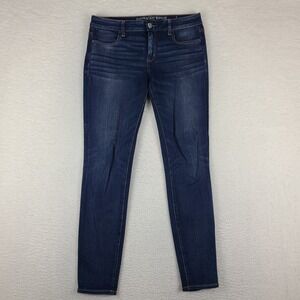 American Eagle Jeans Womens 10L 10 Long Blue‎ Jegging Super Super Stretch X4